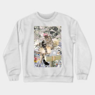 Cat meme - High Salary People Crewneck Sweatshirt